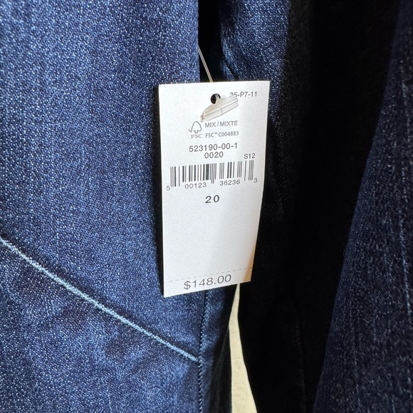 NWT Gap women's denim blazer - size 20 - Picture 4 of 5